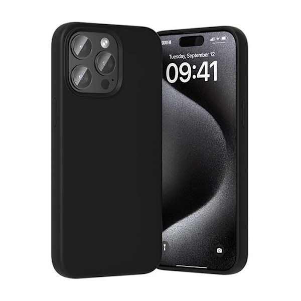 Vention KUFB0-30 Silikonfodral för iPhone 15 Pro (svart)