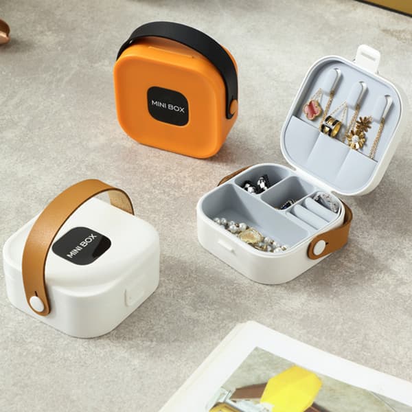 Mini smykkeskrin med spejl White White