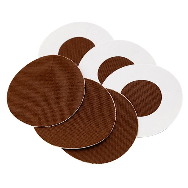 Mænds brystvortebetræk 6 cm brun (5 par/pakke)
