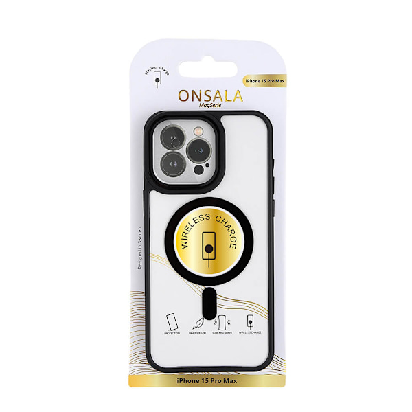 Mobilskal Bumper MagSeries Black & Clear - iPhone 15 Pro Max