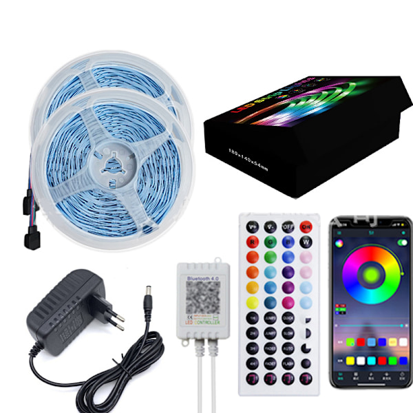 30M LED Strip Lights Kit med Bluetooth App Kontrol