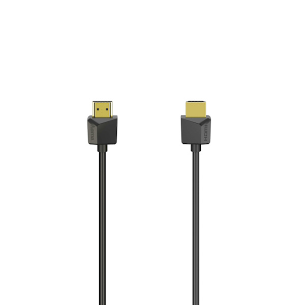 HAMA HDMI-kabel Ethernet Flexislim Sort 1,5m