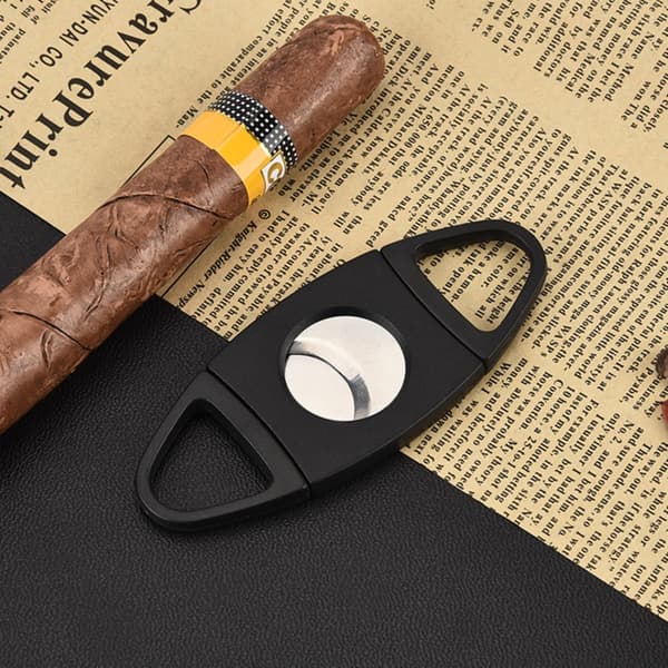 Slank dobbeltbladet cigar cutter 3-pakke: Rustfri stålblade for glatte, præcise snit