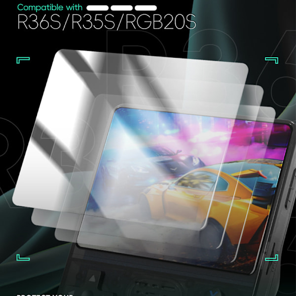 2-pack skärmskydd i härdat glas för R36S/R35S/RGB20S