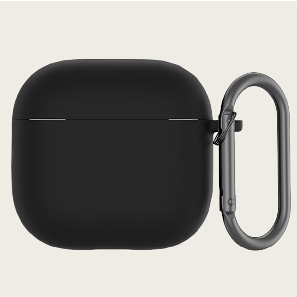 Apple AirPods 4 skyddsfodral med karbinhake Svart