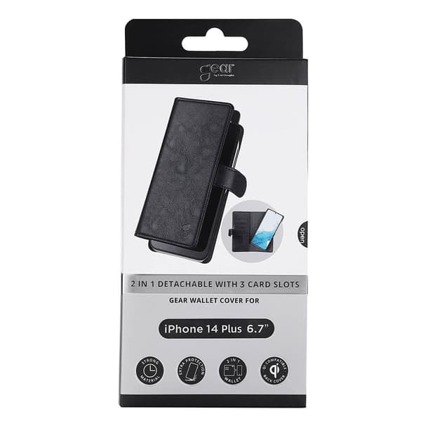 Mobilfodral 2-i-1 3 Kortfack Svart - iPhone 14 Plus