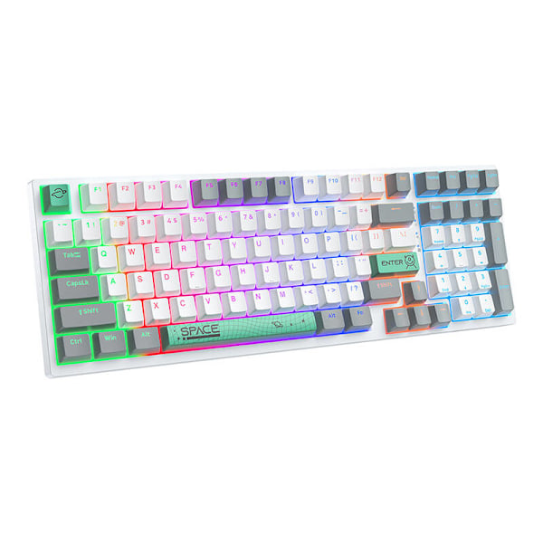 ONIKUMA G38 98-tangenter USB-trådbundet mekaniskt tangentbord Vit