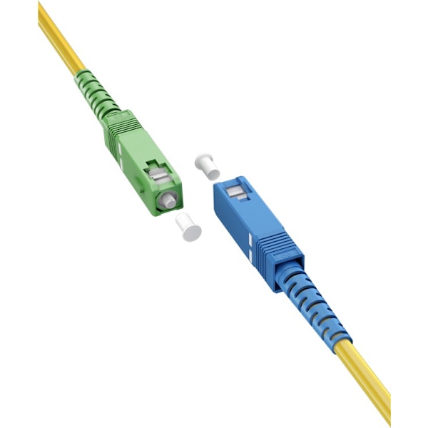 Fiberoptisk kabel (FTTH), Singlemode (OS2) Yellow, gul (Simplex), 5 m