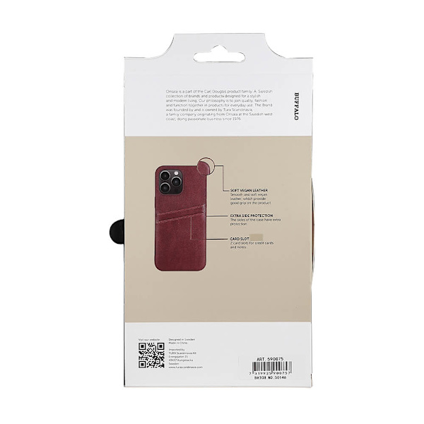Cover PU 2 kort Brun - iPhone 14 Pro Max