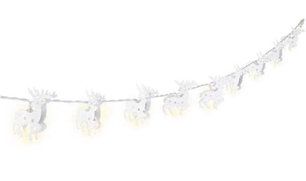 10 LED lyskæde "Rensdyr", hvid