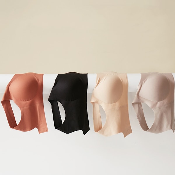 Sömlös BH, Bekväm Passform Beige M