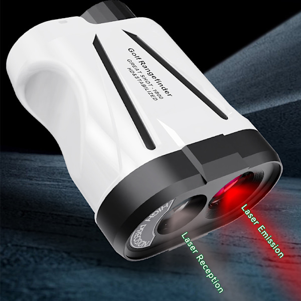 INF Laseravståndsmätare med 1800m Precision, 6X Optisk Zoom Vit