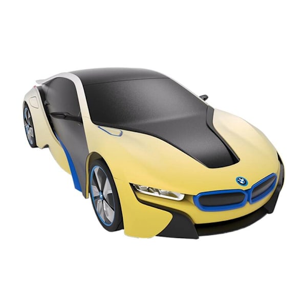 RASTAR R/C 1:24 BMW i8 fjärrstyrd bil- UV-känslig (vit och gul)