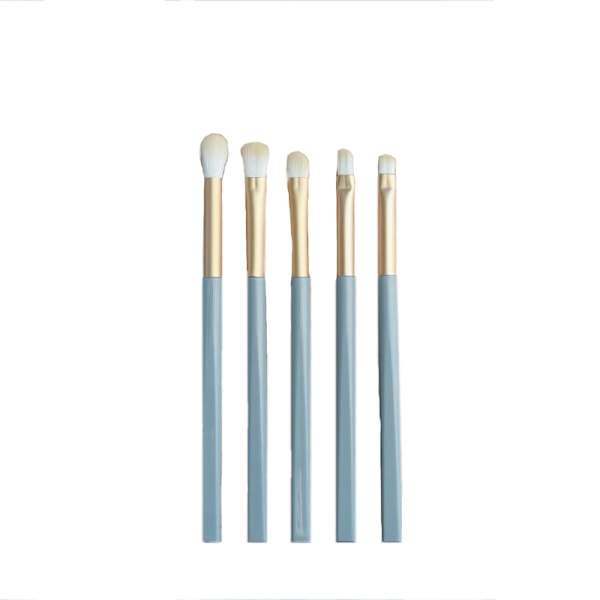 Makeup Brush Set - 5 Borstar med Hållare Blue Blue
