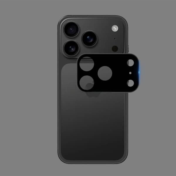 Sort Kameralinsebeskytter til iPhone 17 Pro Max - 2 Stk. Panserglas Linsebeskyttelse