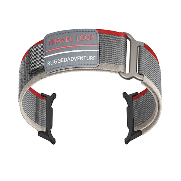Klockarmband i nylon för Galaxy Watch 7 Ultra Svart+röd
