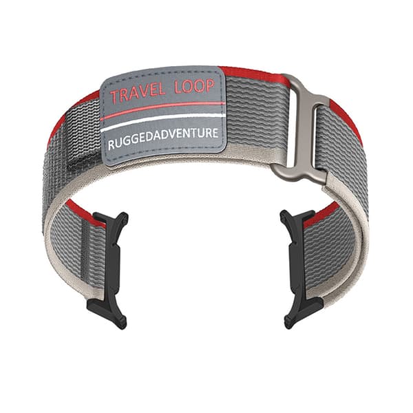 Nylon urrem til Galaxy Watch 7 Ultra Black+Red Black+Red