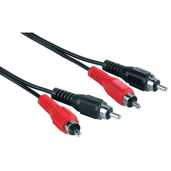 Audio Kabel 2 phono-2 phono 5,0m ST Sort