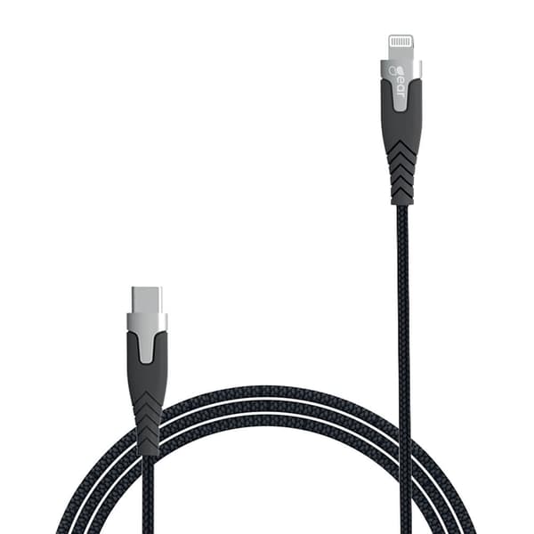 Ladekabel PRO USB-C til Lightning C94 1.5m Sort Kevlarkabel m/Metalkobling