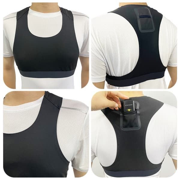 GPS-tracker vest til fodbold - sensorlomme og stabil pasform til holds træning, åndbar polyester, sort, str. M-XXL L L