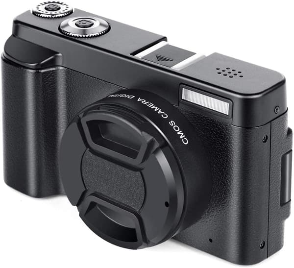 Digitalkamera 48 MP, 1080p HD, 16x zoom, flip screen Sort