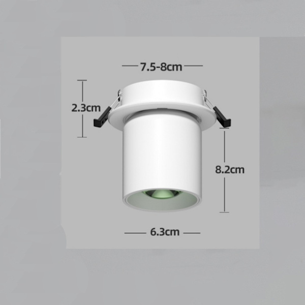 7W Universal Roterbar Infälld LED Downlight - Sunset Light