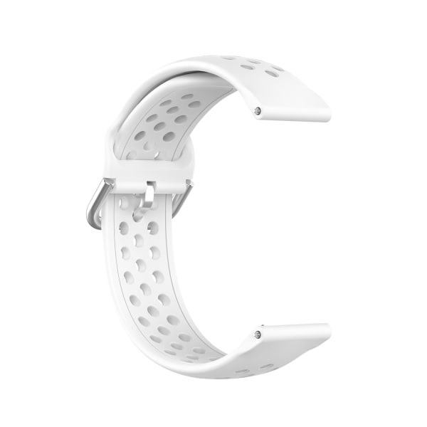 Yksivärinen urheilurannekellon ranneke Samsung Galaxy Watchiin 22mm Valkoinen