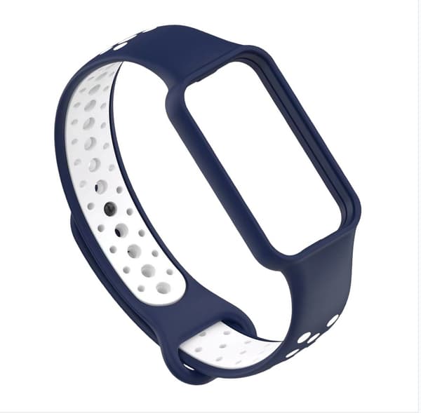 Stilfuldt Bånd til Redmi Band 2 White+Blue White+Blue