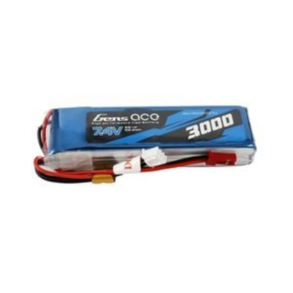 Batteri Gens Ace 3000mAh 7,4V 1C 2S1P LiPo