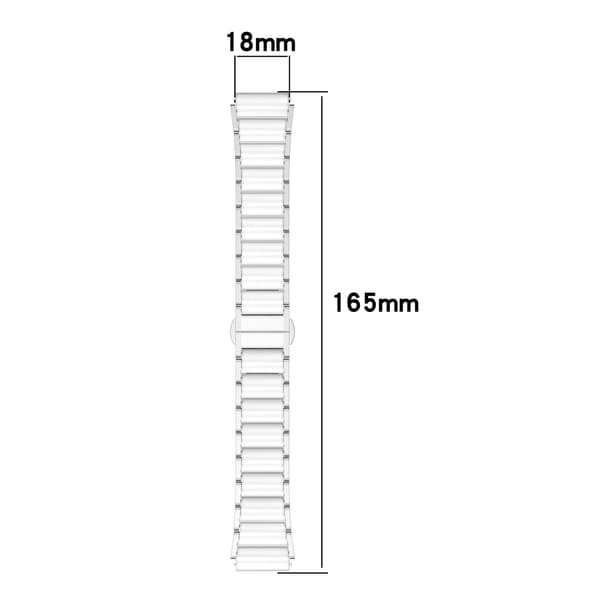 Keramisk rem til Huawei GT5 & GT5 Pro - 18 mm universal pasform White White