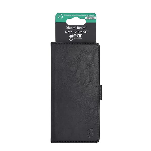 Xiaomi Redmi Note 12 Pro 5G -älypuhelinkotelo, 3 korttipaikkaa, musta