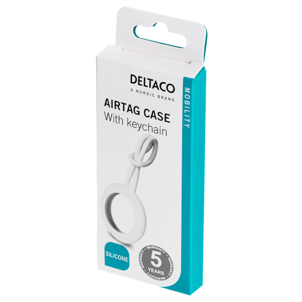 Apple AirTag case, silicone, hanger, white