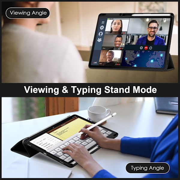 Samsung Galaxy Tab -tablettikotelo sisäänrakennetulla telineellä model 1 Musta