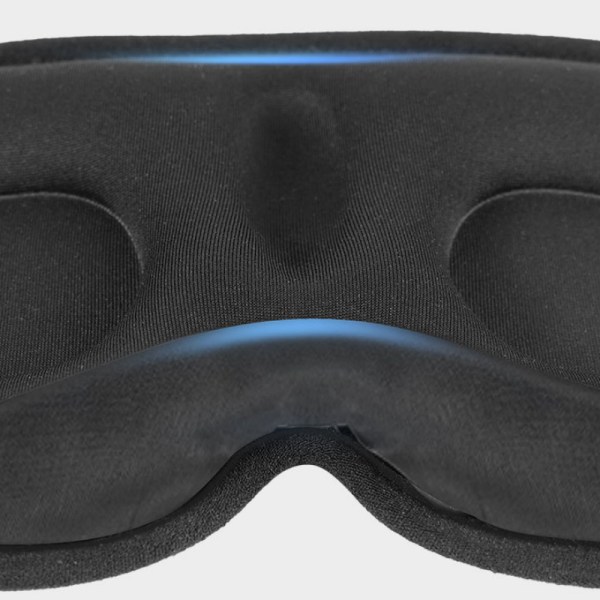 INF Bekväm sovmask med ljusblockering och 3D-design Svart