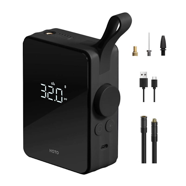 Elektrisk däckpump HOTO QWCQB001, 2500mAh (svart)
