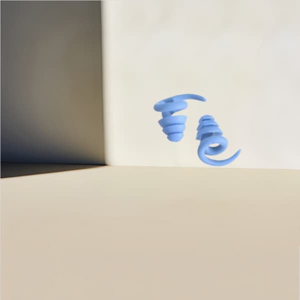 Konkylieformede støjreducerende ørepropper - Spiraldesign, blød silikone, genanvendelige Blue Blue