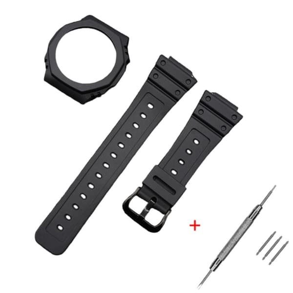 TPU-kellonranneke Casio GA-2100/2110:lle - musta