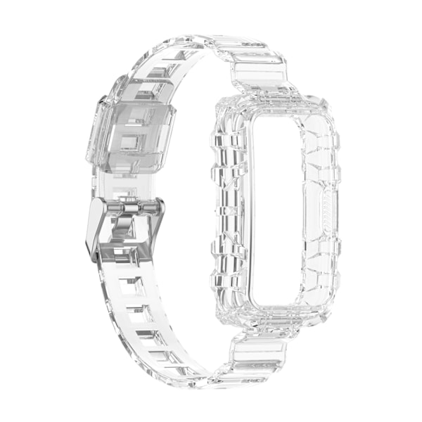 Kristallklart skyddande klockarmband för Huawei Band Vit