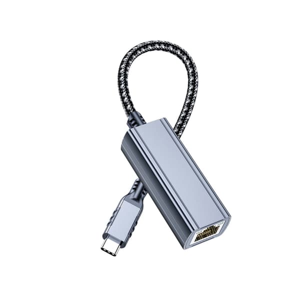 USB-C til Gigabit Ethernet-adapter med RJ45-port, plug-and-play til kablet netværk
