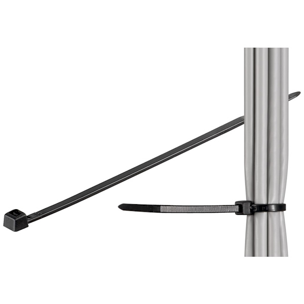 Kabelbinder, vejrbestandig nylon, sort