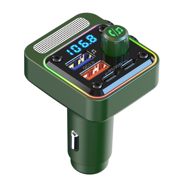 Bluetooth FM-Sändare V5.0 Green Green