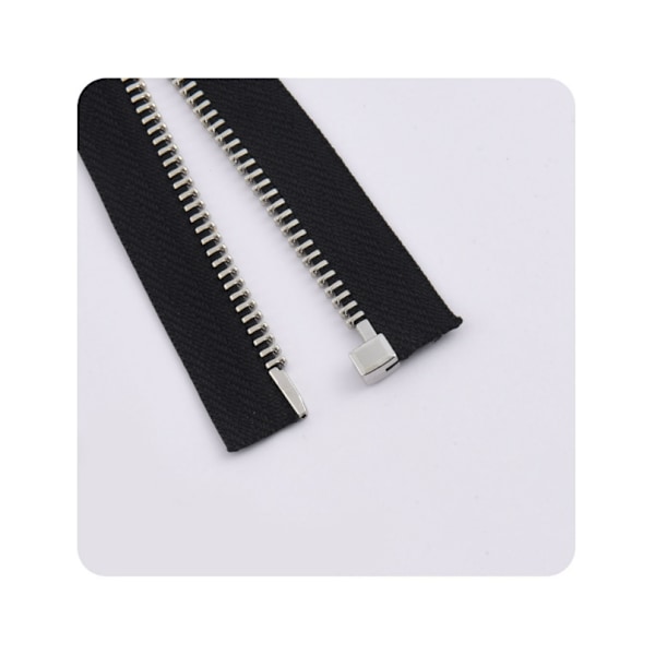 Silver Zipper Top & Bottom Stops (10 Set) - Storlek 5