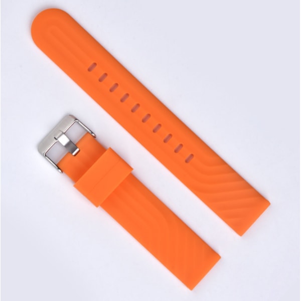 Silikoninen kellon ranneke Huawei GT3 & iWatch 4:lle Oranssi 18 mm