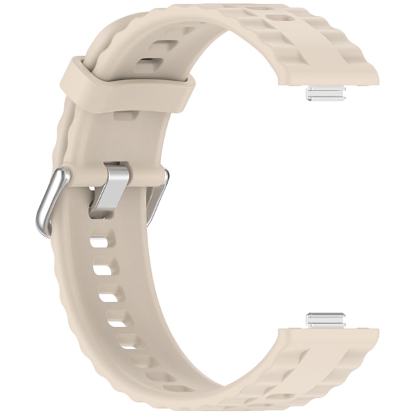 Silikoniranneke Huawei Fit 4 Pro -kelloon hopeisella soljella Valkoinen