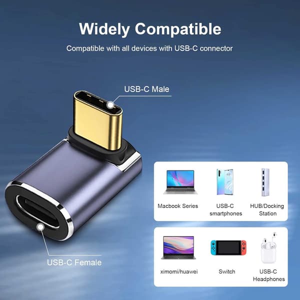 Type-C Hane till Hona Adapter 2-pack - 100W, 20Gbps, 4K60Hz