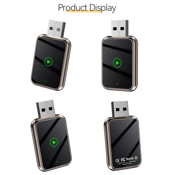 Smart Carplay & Android Auto Trådlös Adapter Box - 2-i-1 USB-dongel för Sömlös Smartphone Integration Champagne Champagne