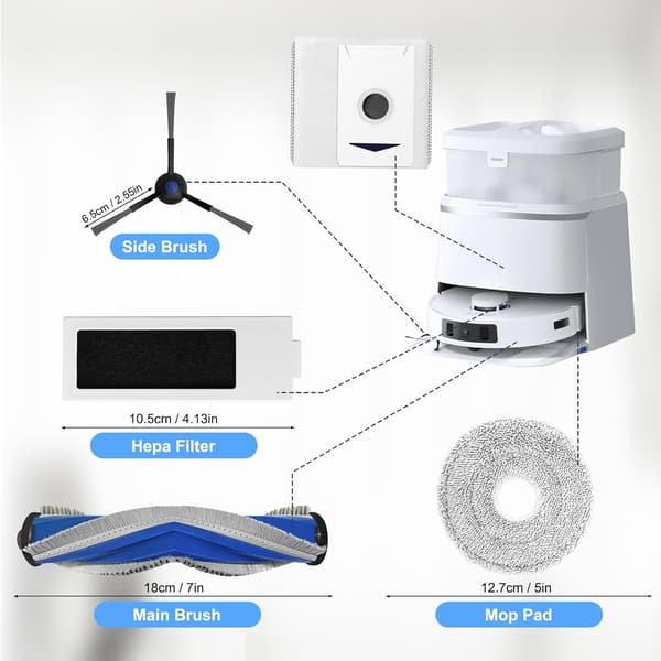 Ecovacs Deebot T30 Pro OMNI Udskiftningssæt - 18 Dele