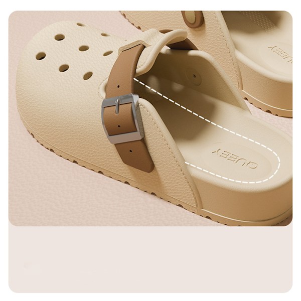 Bekväma och snygga Clog-sandaler C Aprikos