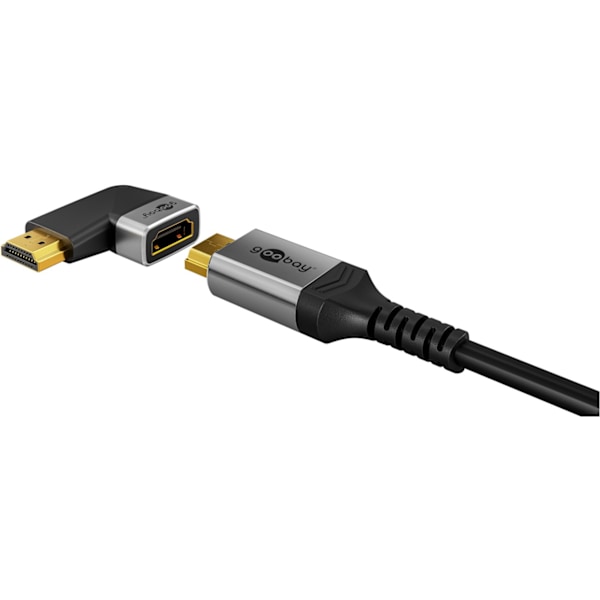 HDMI™ vinkeladapter 270° horisontal, 8K @ 60 Hz, guldpläterad