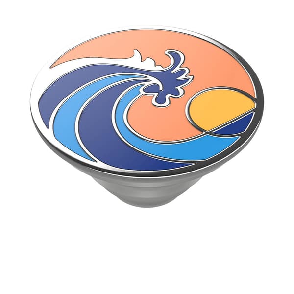 PopGrip PREMIUM Enamel Ride The Wave Coral